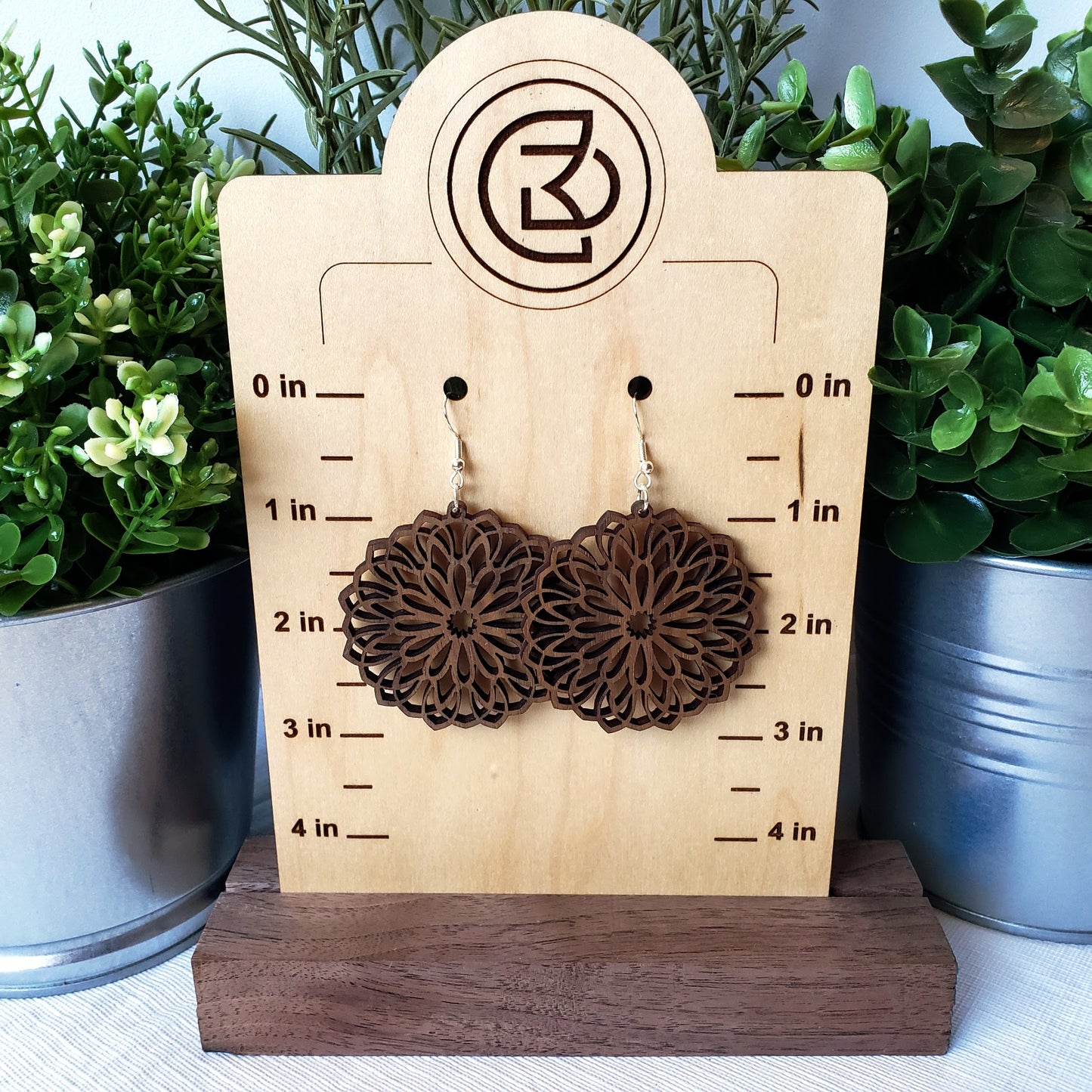 Mandala - Large - Wood Earrings
