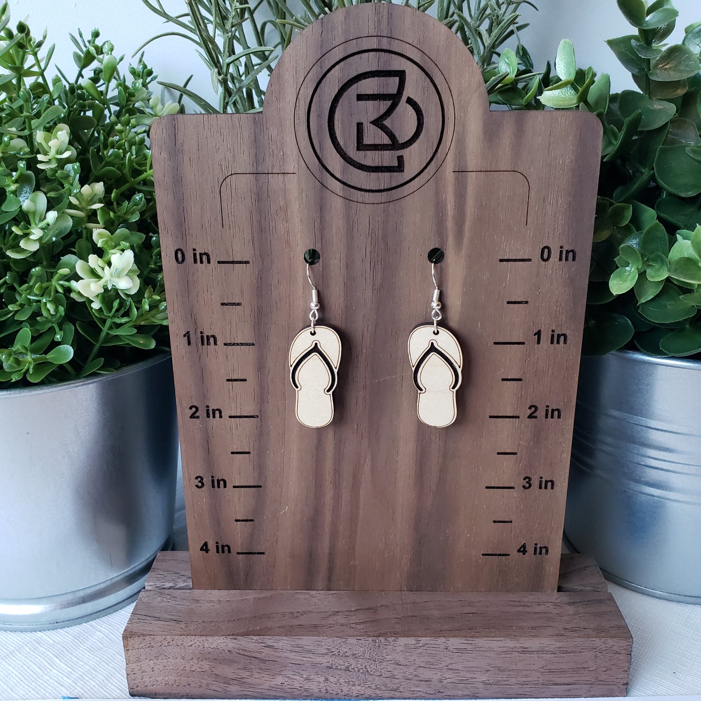 Flip Flop - Wood Earrings