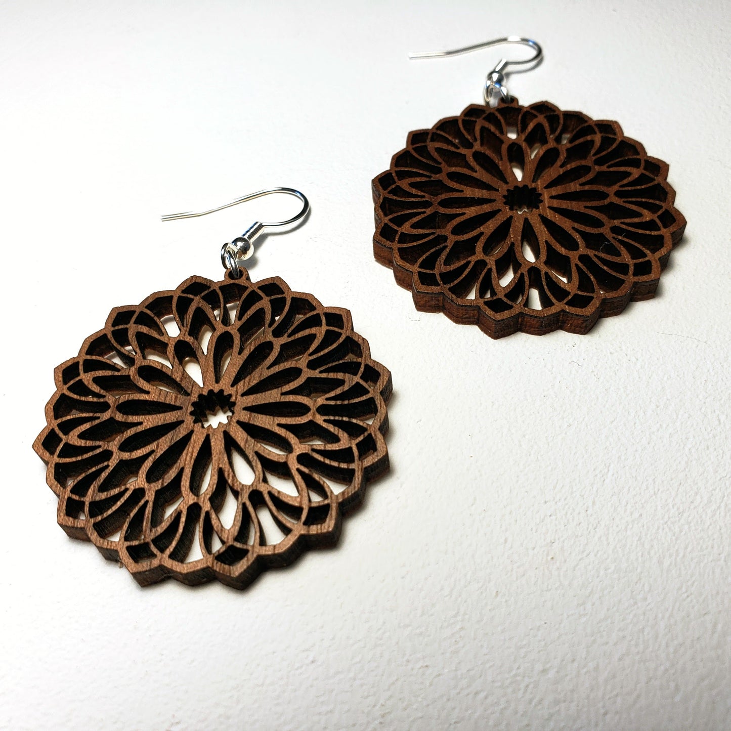 Mandala - Small - Wood Earrings