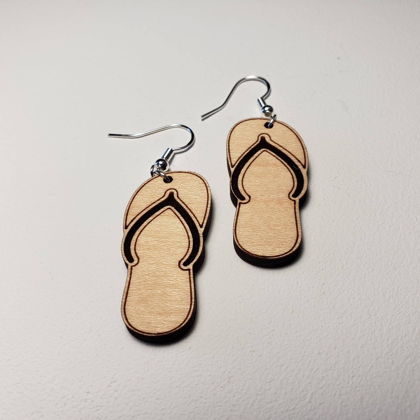 Flip Flop - Wood Earrings