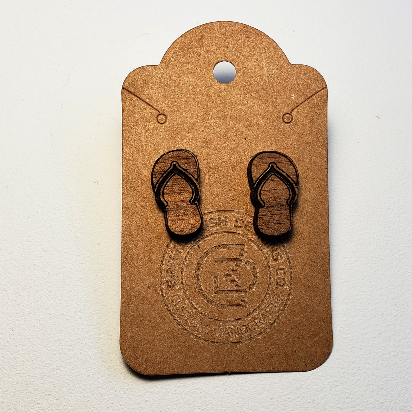 Flip Flop - Post - Wood Earrings