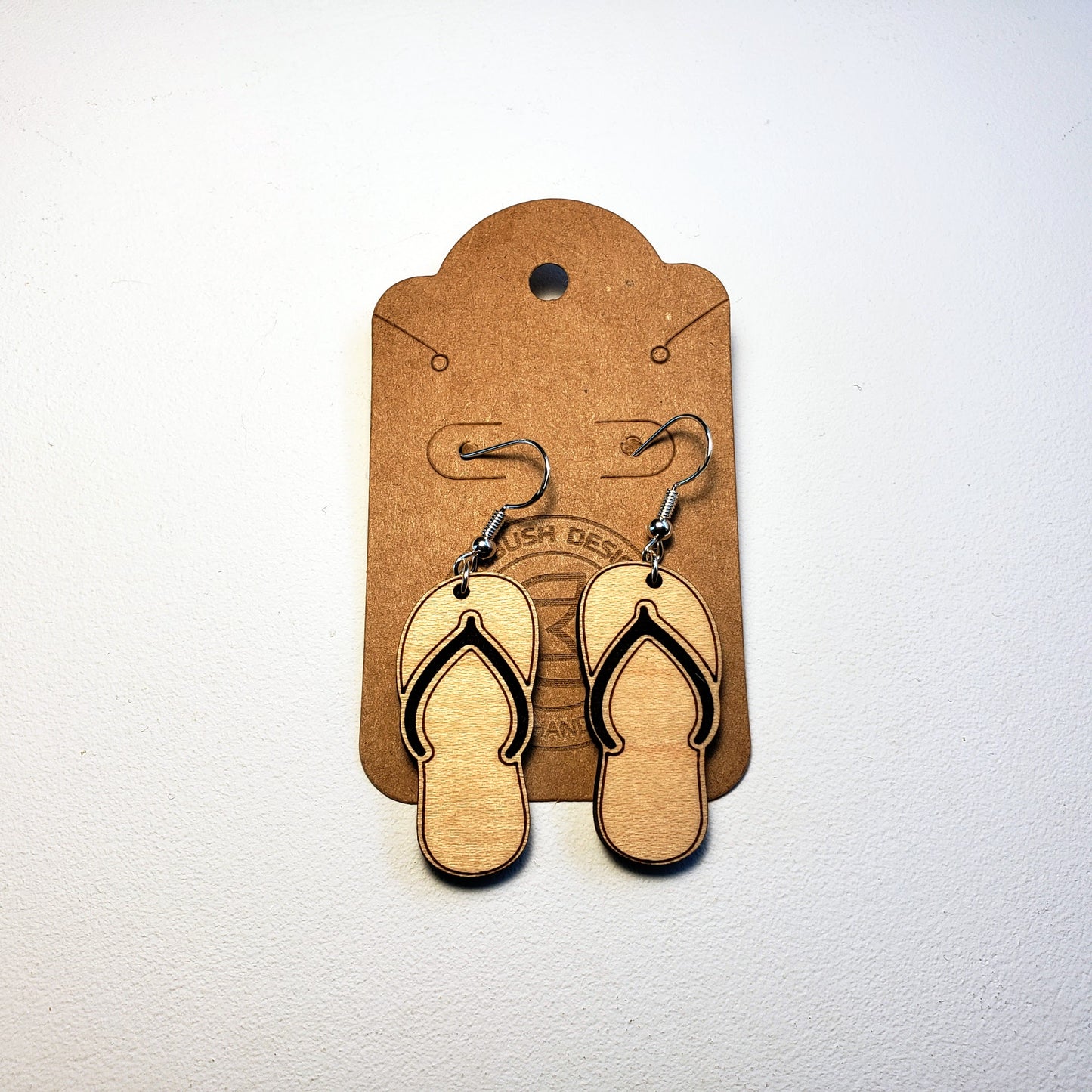 Flip Flop - Wood Earrings