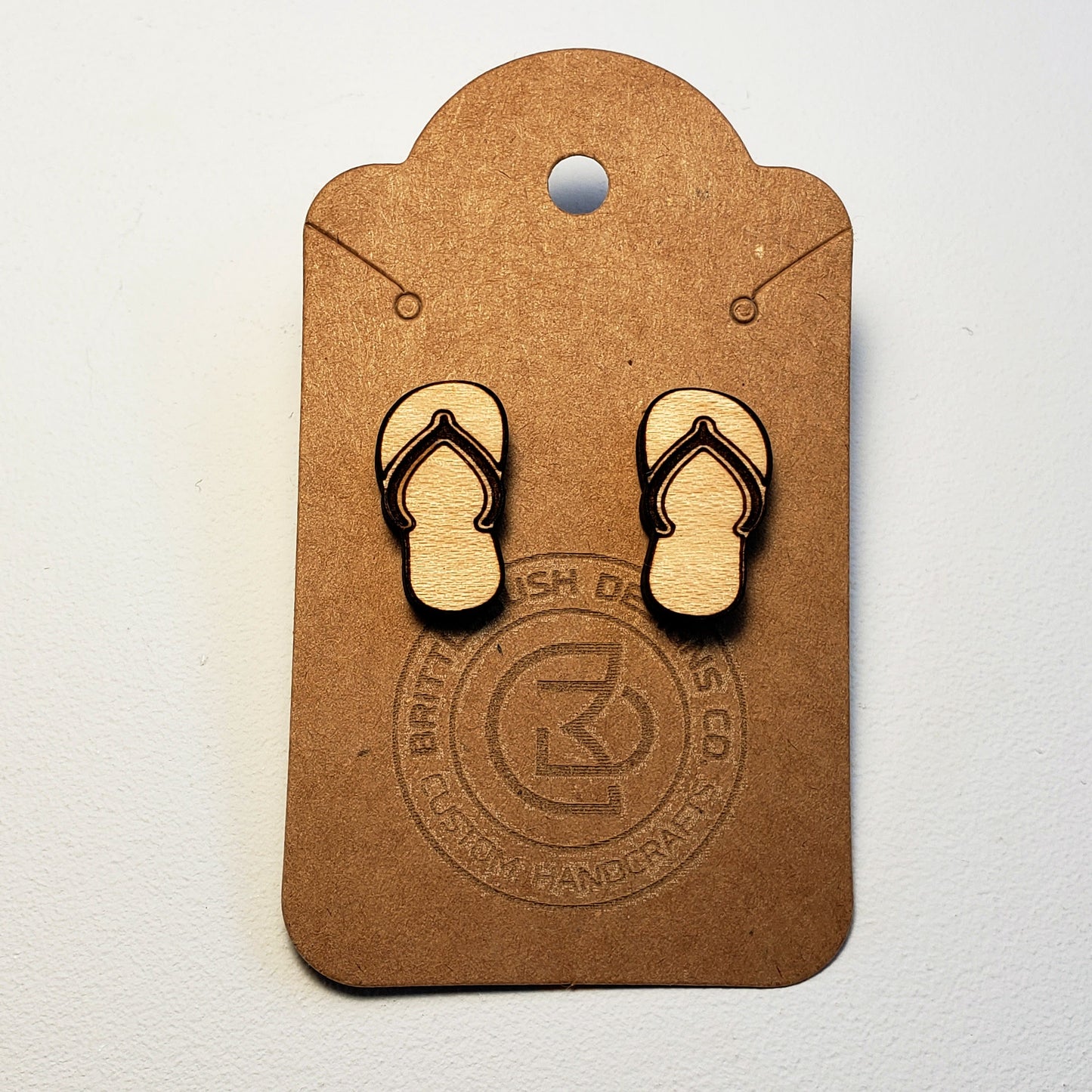 Flip Flop - Post - Wood Earrings