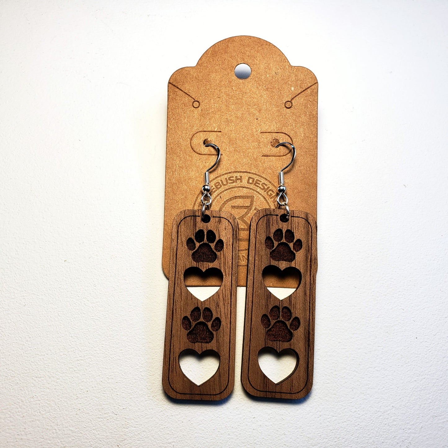 Puppy Love - Wood Earrings